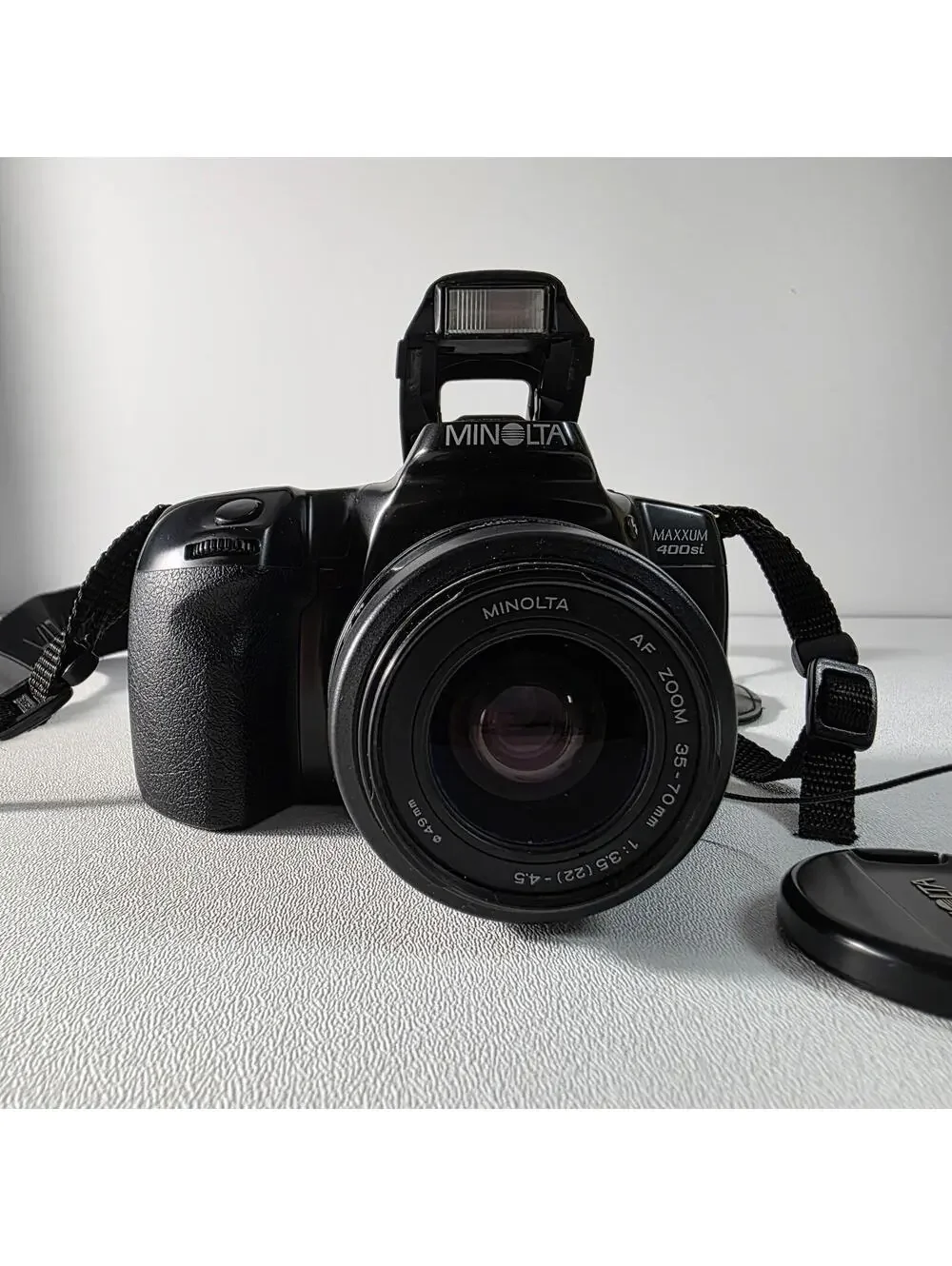 Minolta Maxxum 400SI 35mm SLR Film Camera With 35-70mm AF Zoom Lens Tested Works